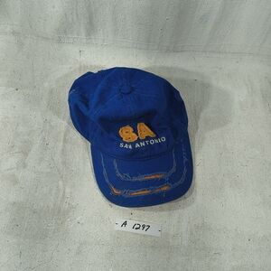 Men's San Antonio Adjustable Royal Blue and Orange Distressed Cap